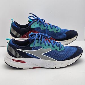 Mythos Blushield Volo Diadora Men's 11 Blue Silver Athletic Sneaker Shoes